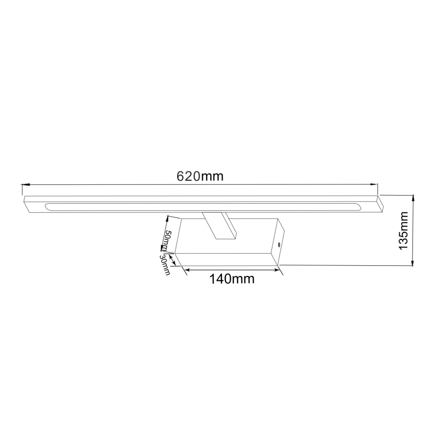 Zuma Line - LED Rasvjeta za ogledalo u kupaonici LED/20W/230V 62 cm IP44 zlatna