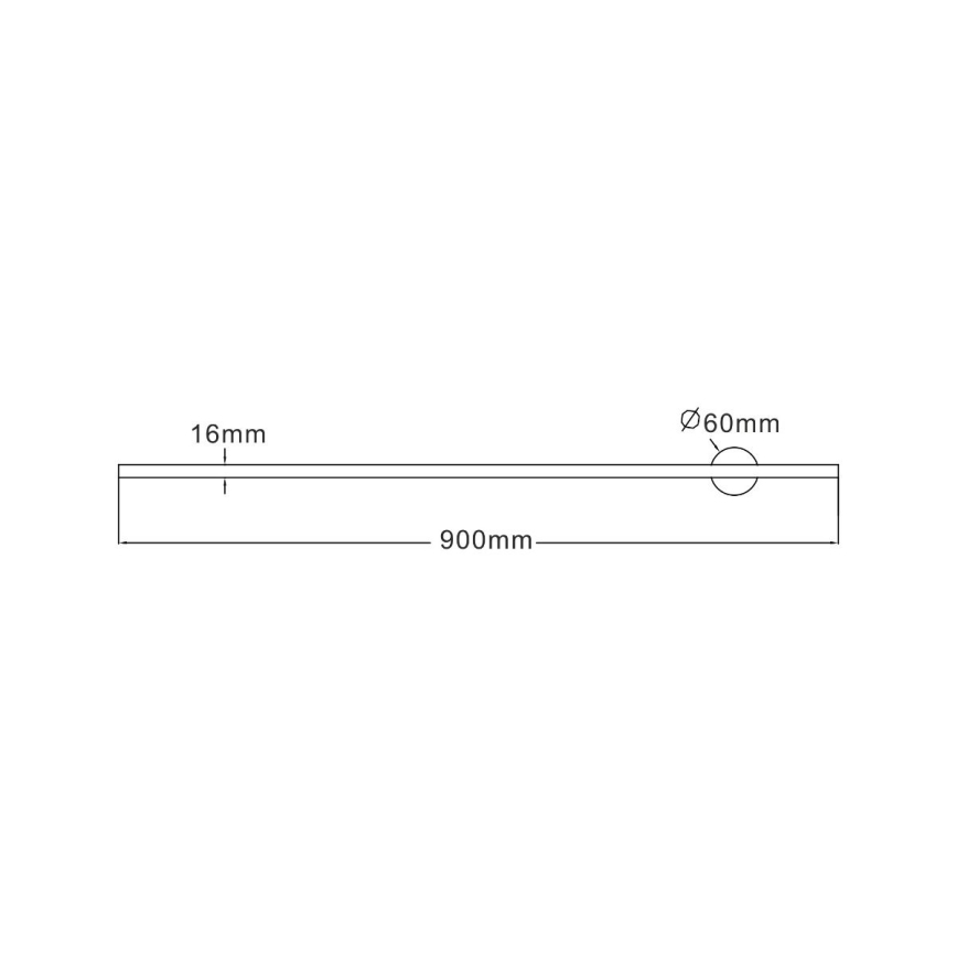 Zuma Line - LED Zidna svjetiljka LED/12W/230V 90 cm crna
