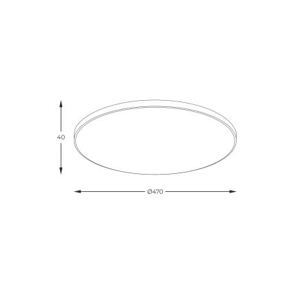 Zuma Line - LED stropna svjetiljka LED/44W/230V Ø 47 cm crna