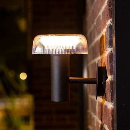 Zuma Line - LED Solarna zidna lampa LED/2,5W/2000 mAh IP44 crna