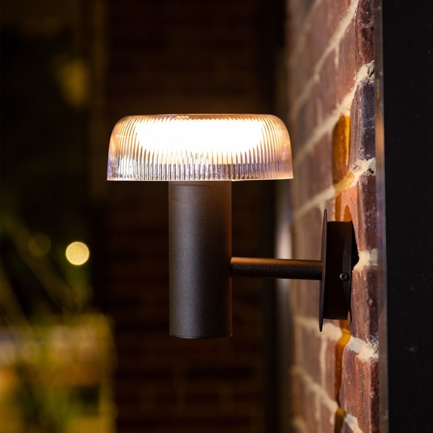 Zuma Line - LED Solarna zidna lampa LED/2,5W/2000 mAh IP44 crna