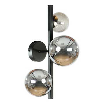 Zuma Line - Zidna svjetiljka 3xG9/8W/230V crna/dimljeno crna
